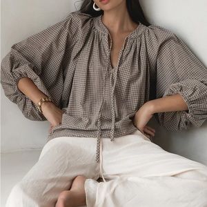 NWT - Daughters of India - Poet Blouse ~ Size S